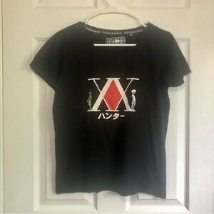 Hunter X Hunter Anime T-shirt Women’s Size M Cropped Black